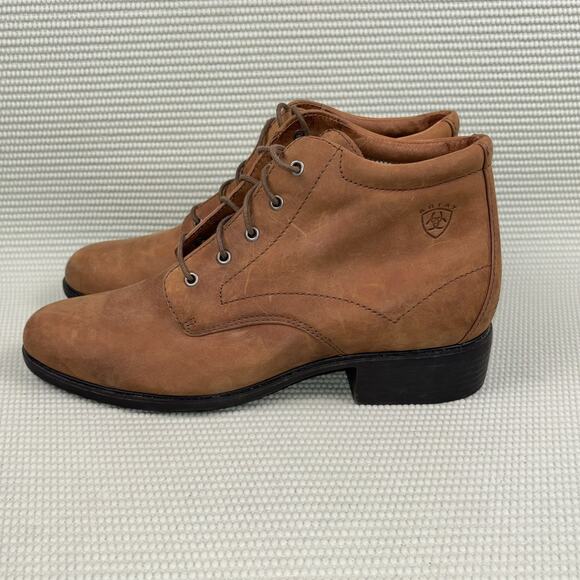 Ariat Lacer Brown Leather Lace Up Western Roper Boots Women’s Size 10B 12225 - Picture 4 of 10